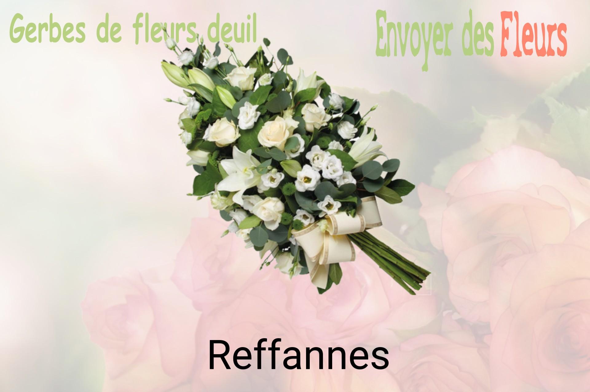 Gerbe de fleurs de deuil livrée à Reffannes